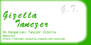 gizella tanczer business card